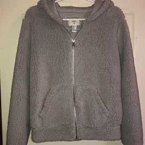 Forever 21 Faux Wool Zip-Up